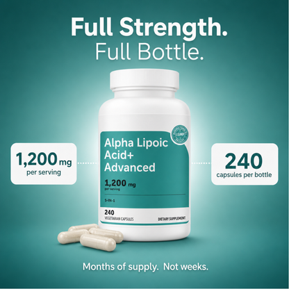 Alpha Lipoic Acid 1,200mg – 240 Vegetarian Capsules