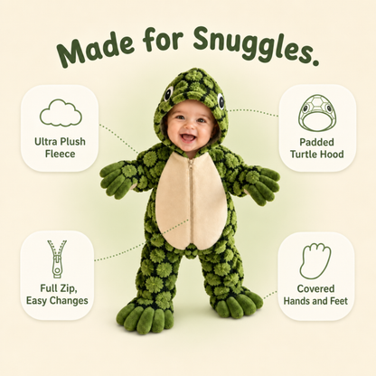 Plush Turtle Baby Onesie
