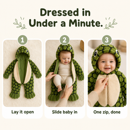 Plush Turtle Baby Onesie