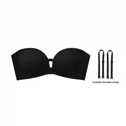 Front-Closure Strapless Push-Up Bra