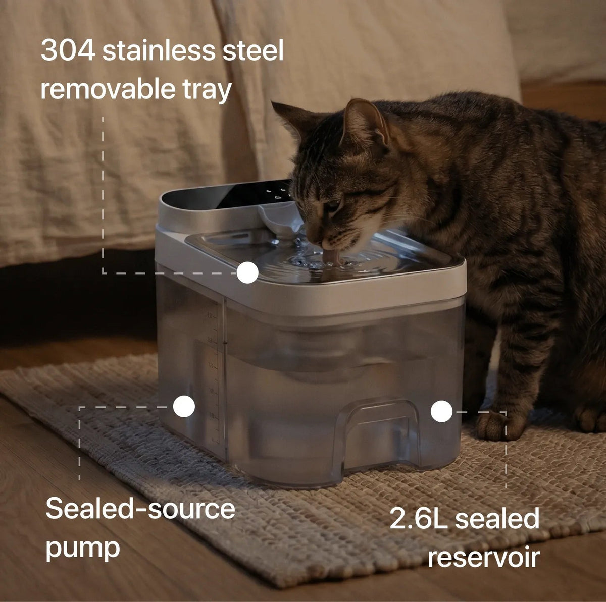 Halynsa Hygienic Cat Fountain