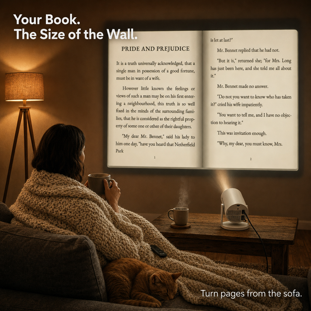 The Book Project™ Portable Reading Projector